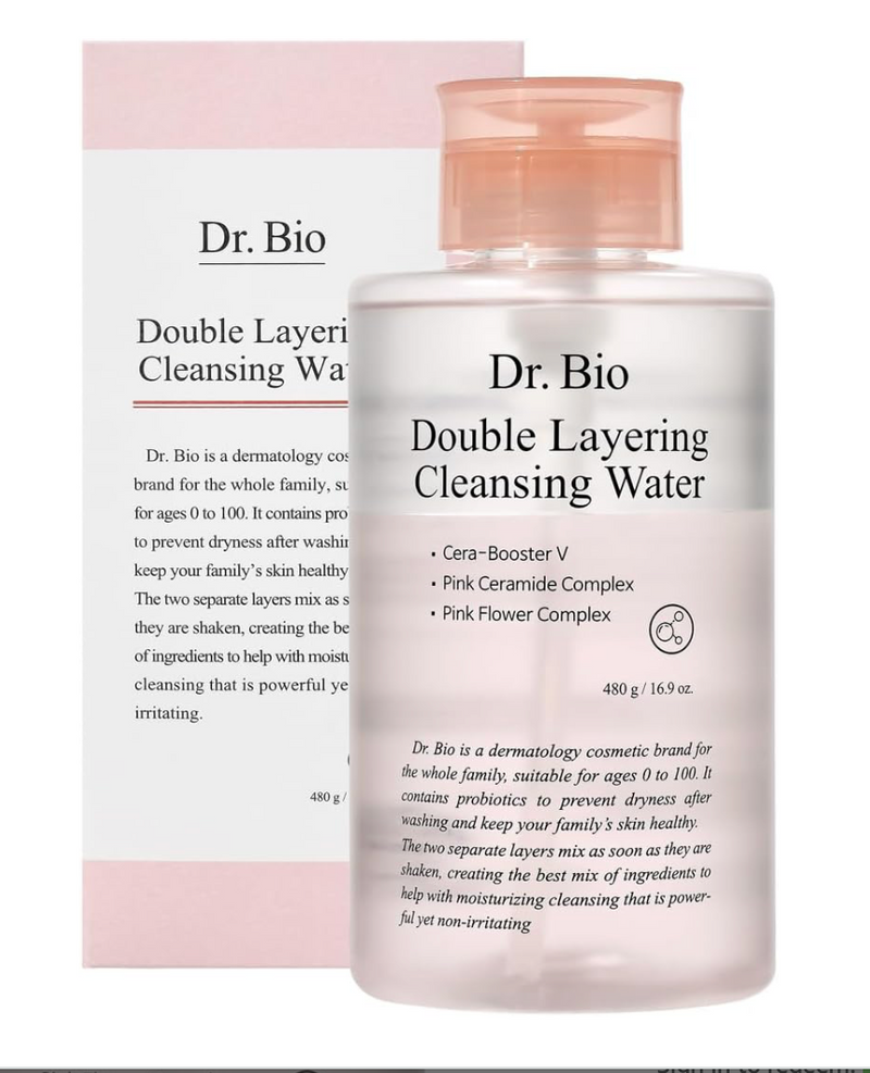 Dr.Bio Double Layering Cleansing Water – Bi-Phase Makeup Remover (480g)