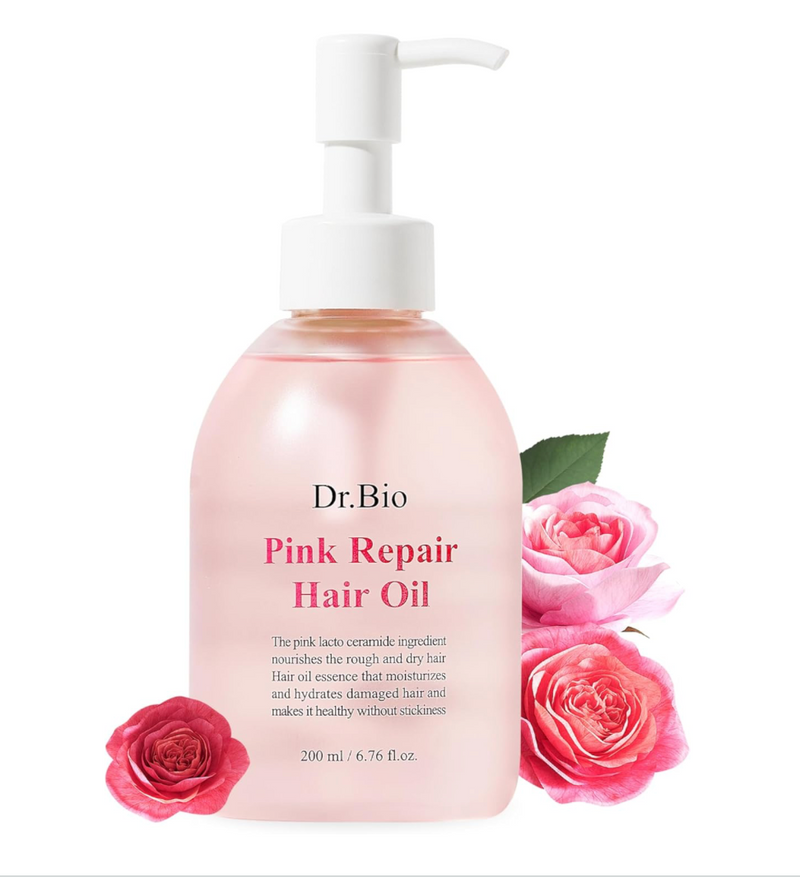 Dr.Bio Pink Repair Hair Oil – Lightweight Korean Lacto-Ceramide Oil (200ml)