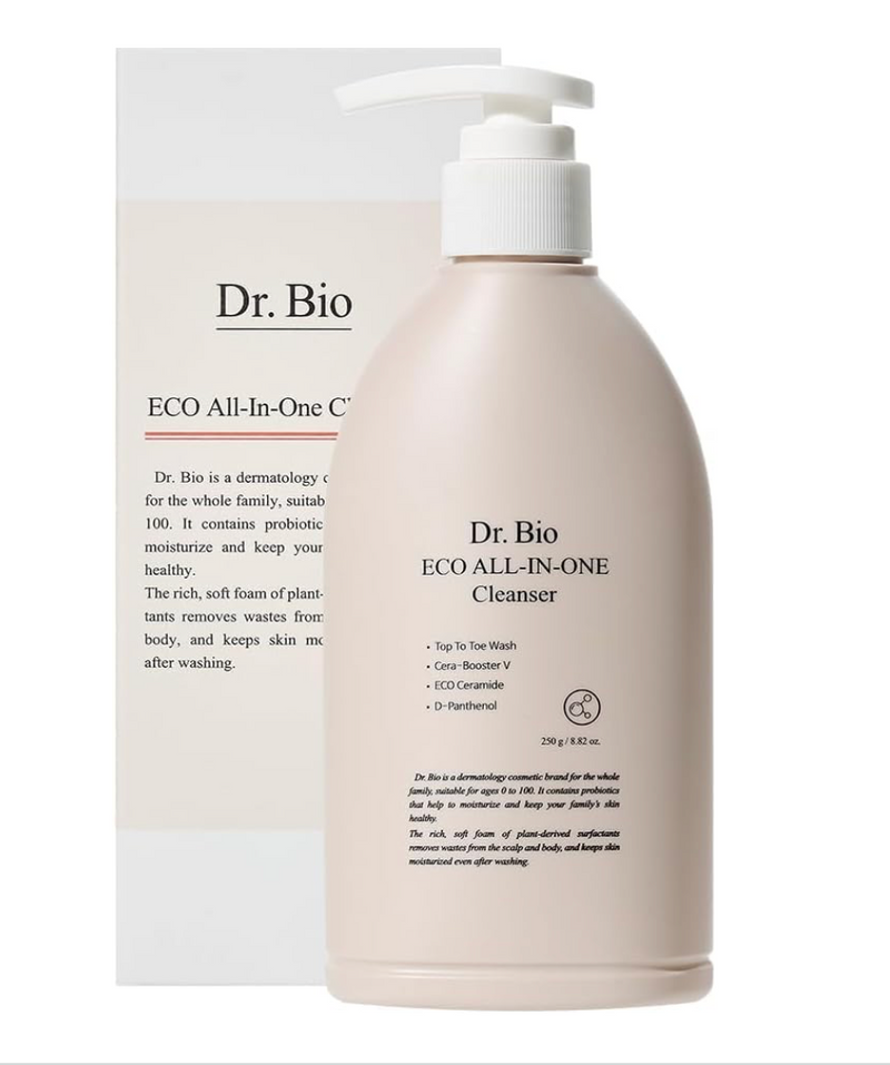 Dr.Bio Eco All-In-One Cleanser – Low pH Face, Body & Hair Wash (250g)