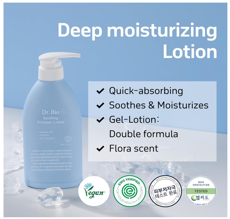 Dr.Bio Soothing Moisture Lotion – Family Safe Korean Moisturizer (500g)