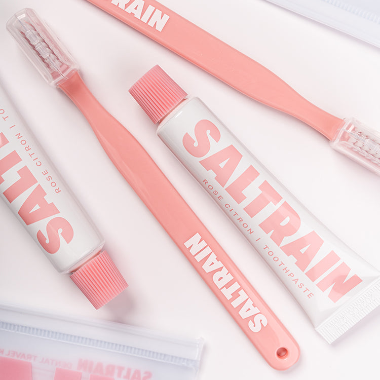 Saltrain Toothbrush – Korean Soft Fine Bristles for Gum Care Rose