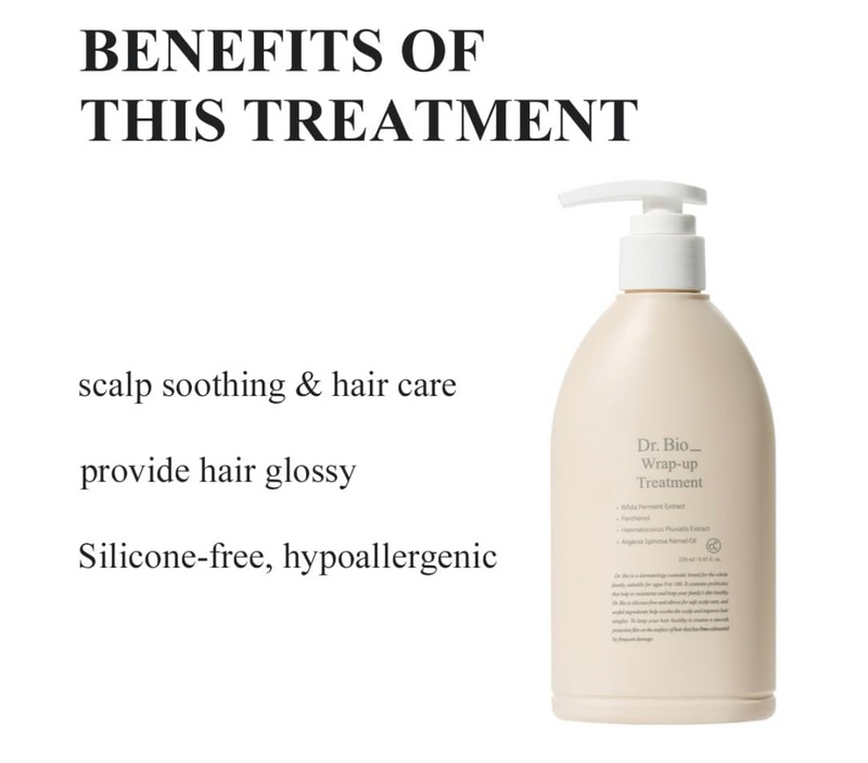 Dr.Bio Wrap-Up Hair Treatment – Sulfate-Free Korean Repair Conditioner (250ml)