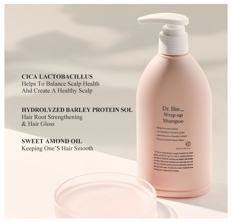 Dr.Bio Wrap-Up Shampoo – Soothing & Silicone-Free Family Shampoo (250ml)